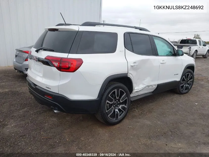 1GKKNULS8KZ248692 2019 GMC Acadia Slt-1