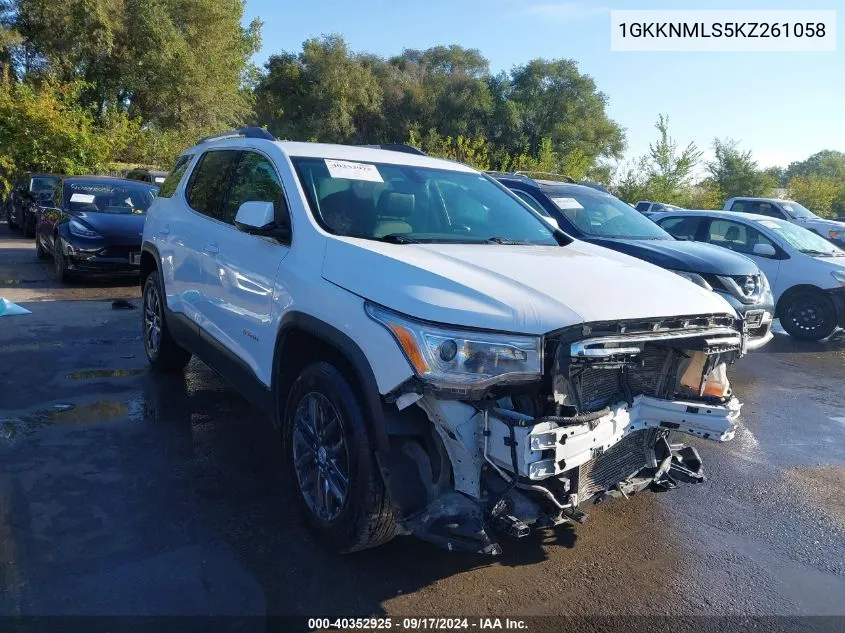 2019 GMC Acadia Slt-1 VIN: 1GKKNMLS5KZ261058 Lot: 40352925