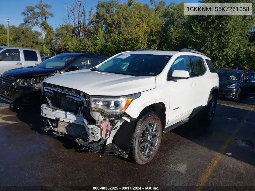 2019 GMC Acadia Slt-1 VIN: 1GKKNMLS5KZ261058 Lot: 40352925