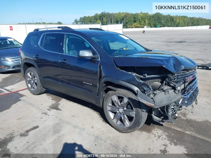 2019 GMC Acadia Slt-2 VIN: 1GKKNNLS1KZ150061 Lot: 40367316