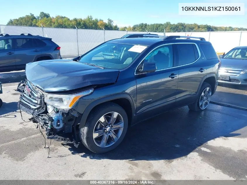 2019 GMC Acadia Slt-2 VIN: 1GKKNNLS1KZ150061 Lot: 40367316