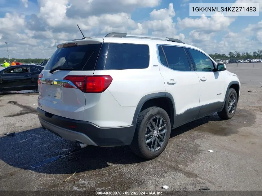 2019 GMC Acadia Slt-1 VIN: 1GKKNMLS4KZ271483 Lot: 40389975