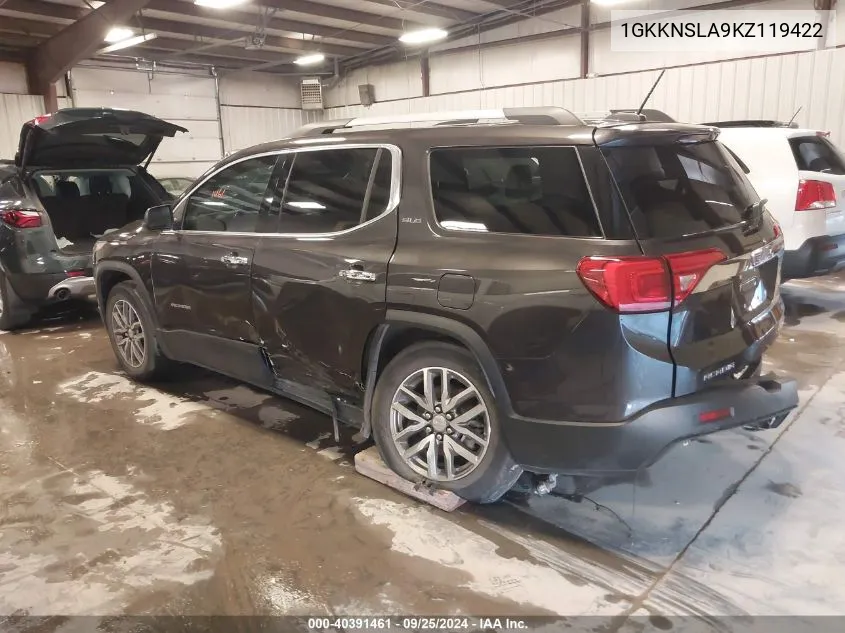 2019 GMC Acadia Sle-2 VIN: 1GKKNSLA9KZ119422 Lot: 40391461