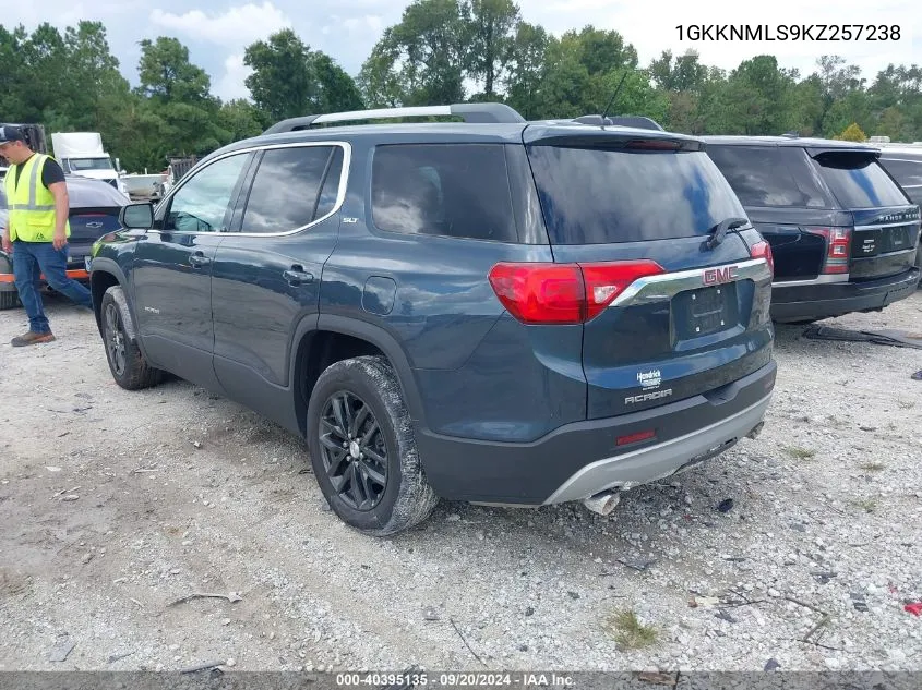 2019 GMC Acadia Slt-1 VIN: 1GKKNMLS9KZ257238 Lot: 40395135