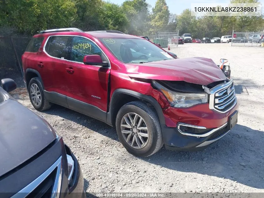 2019 GMC Acadia Sle-2 VIN: 1GKKNLLA8KZ238861 Lot: 40399104