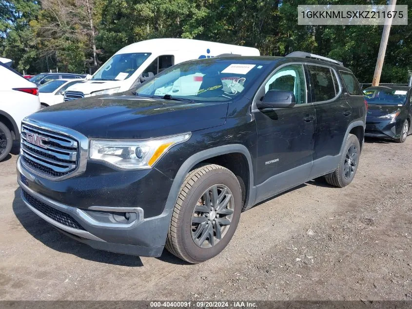 2019 GMC Acadia Slt-1 VIN: 1GKKNMLSXKZ211675 Lot: 40400091