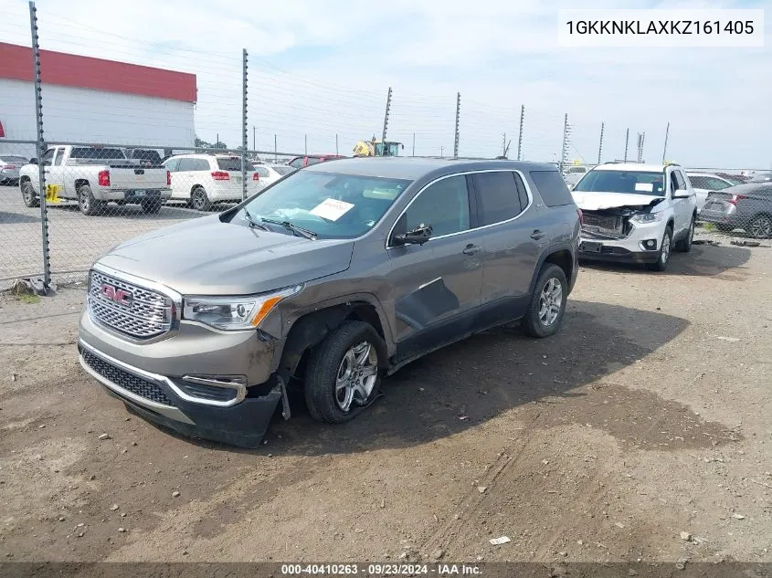 2019 GMC Acadia Sle-1 VIN: 1GKKNKLAXKZ161405 Lot: 40410263