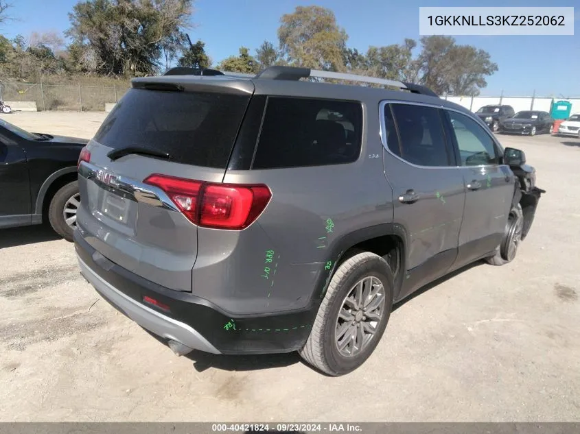 1GKKNLLS3KZ252062 2019 GMC Acadia Sle-2