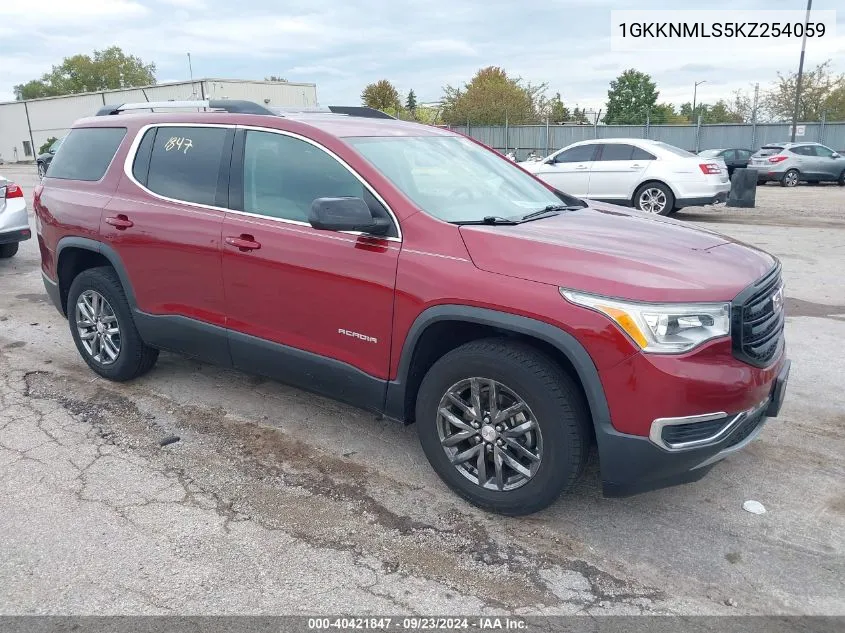 2019 GMC Acadia Slt-1 VIN: 1GKKNMLS5KZ254059 Lot: 40421847