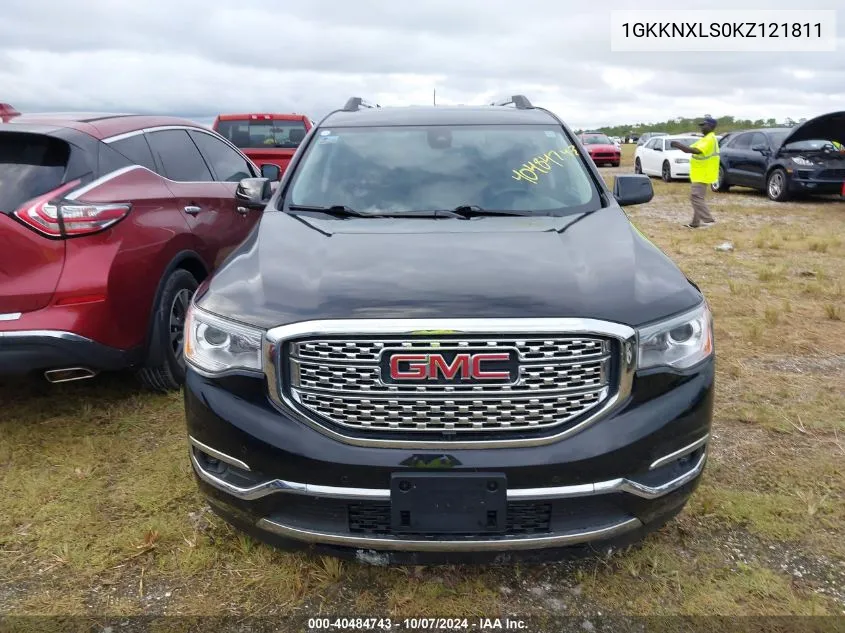 2019 GMC Acadia Denali VIN: 1GKKNXLS0KZ121811 Lot: 40484743