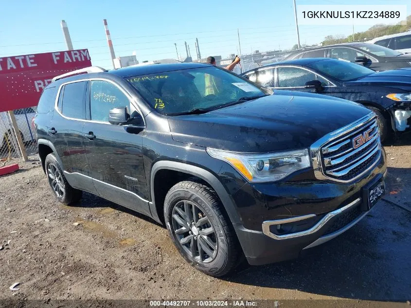 2019 GMC Acadia Slt-1 VIN: 1GKKNULS1KZ234889 Lot: 40492707