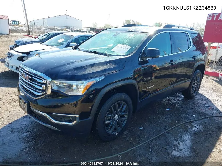 2019 GMC Acadia Slt-1 VIN: 1GKKNULS1KZ234889 Lot: 40492707