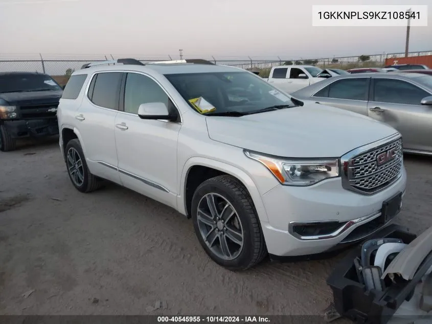 2019 GMC Acadia Denali VIN: 1GKKNPLS9KZ108541 Lot: 40545955