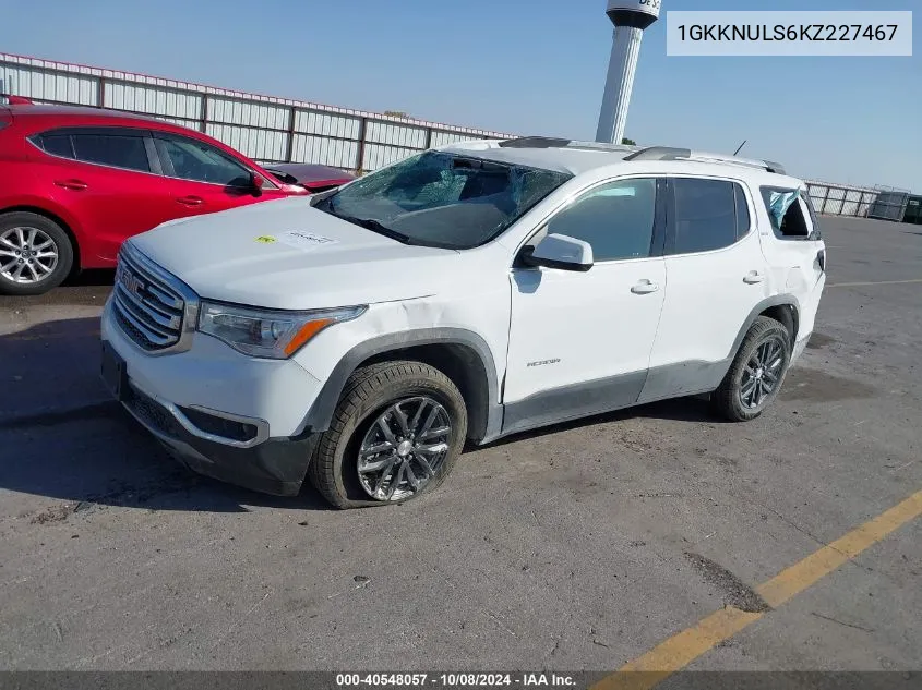 2019 GMC Acadia Slt-1 VIN: 1GKKNULS6KZ227467 Lot: 40548057