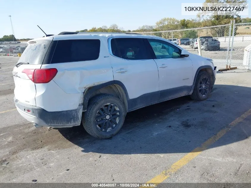 2019 GMC Acadia Slt-1 VIN: 1GKKNULS6KZ227467 Lot: 40548057