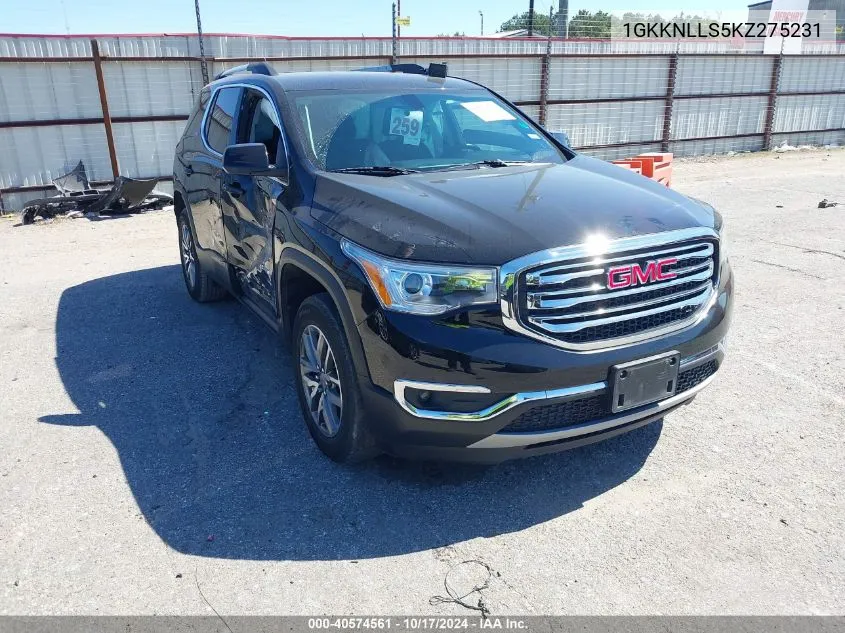 2019 GMC Acadia Sle-2 VIN: 1GKKNLLS5KZ275231 Lot: 40574561