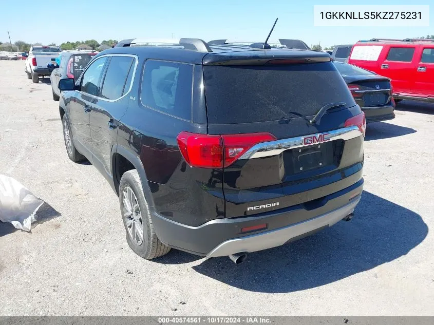 1GKKNLLS5KZ275231 2019 GMC Acadia Sle-2