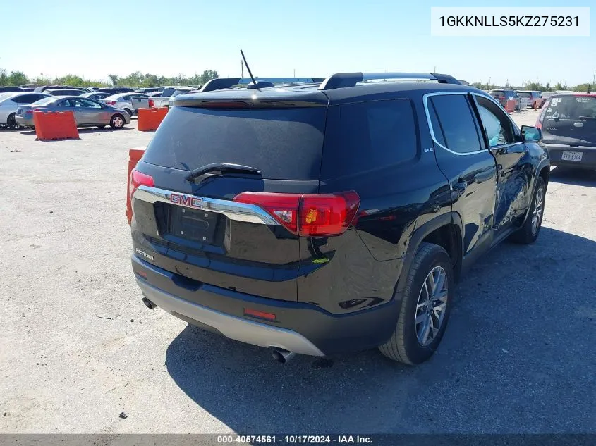 1GKKNLLS5KZ275231 2019 GMC Acadia Sle-2