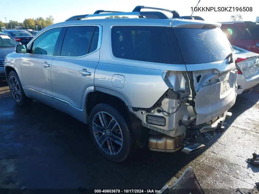 1GKKNPLS0KZ196508 2019 GMC Acadia Denali