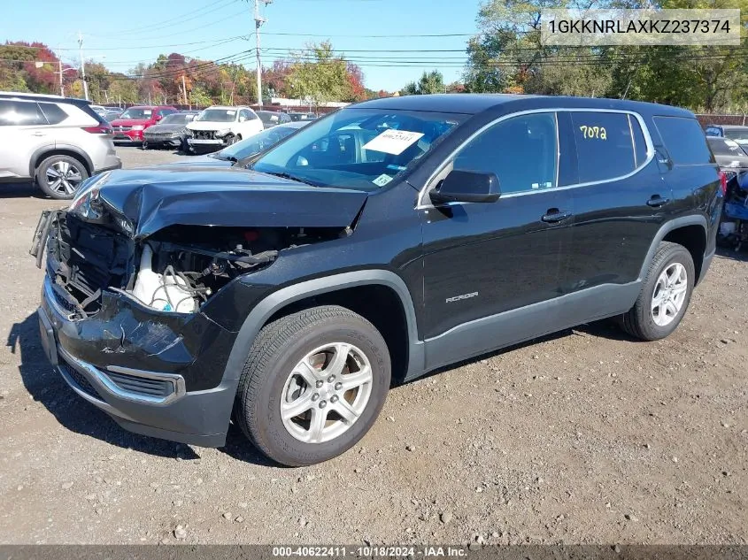 2019 GMC Acadia Sle-1 VIN: 1GKKNRLAXKZ237374 Lot: 40622411