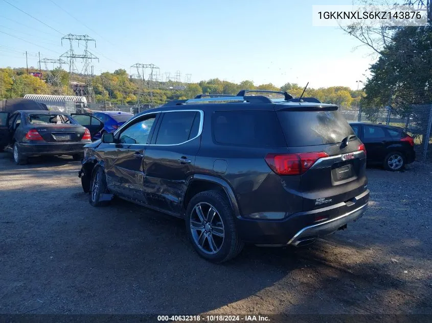 2019 GMC Acadia Denali VIN: 1GKKNXLS6KZ143876 Lot: 40632318