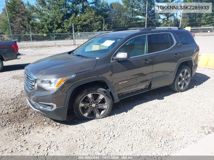 2019 GMC Acadia Slt-2 VIN: 1GKKNNLS5KZ285933 Lot: 40633595