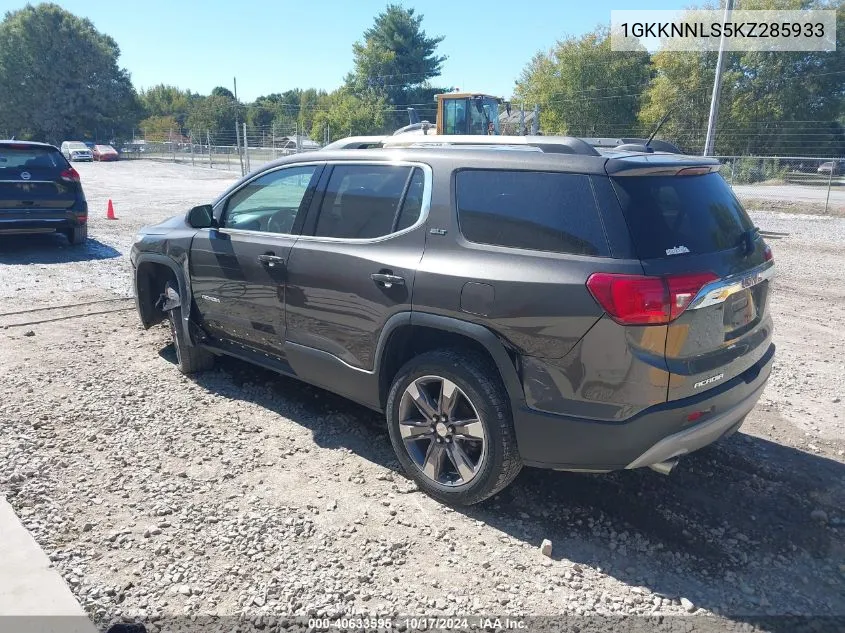 2019 GMC Acadia Slt-2 VIN: 1GKKNNLS5KZ285933 Lot: 40633595