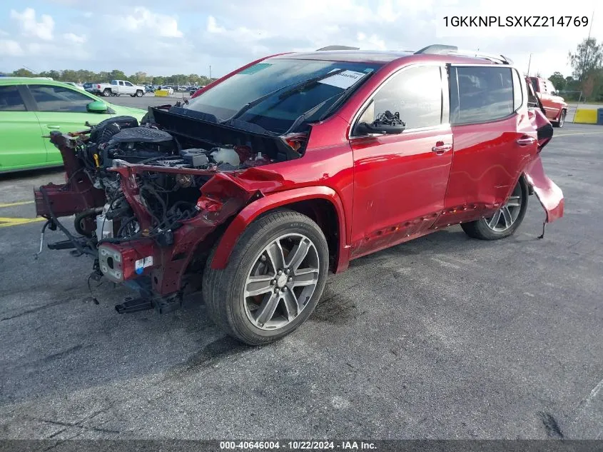 2019 GMC Acadia Denali VIN: 1GKKNPLSXKZ214769 Lot: 40646004