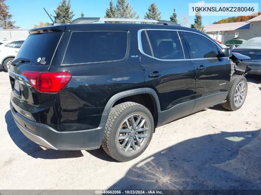 2019 GMC Acadia Sle-2 VIN: 1GKKNSLA0KZ280046 Lot: 40662056