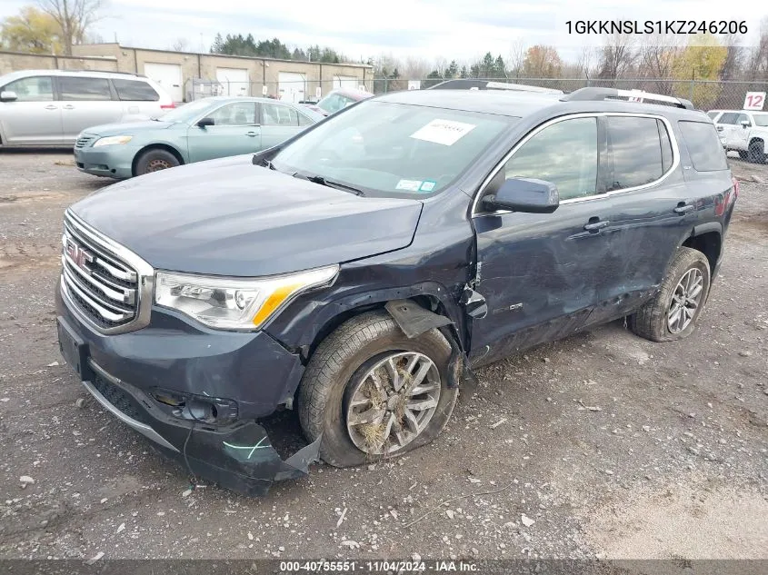 2019 GMC Acadia Sle-2 VIN: 1GKKNSLS1KZ246206 Lot: 40755551