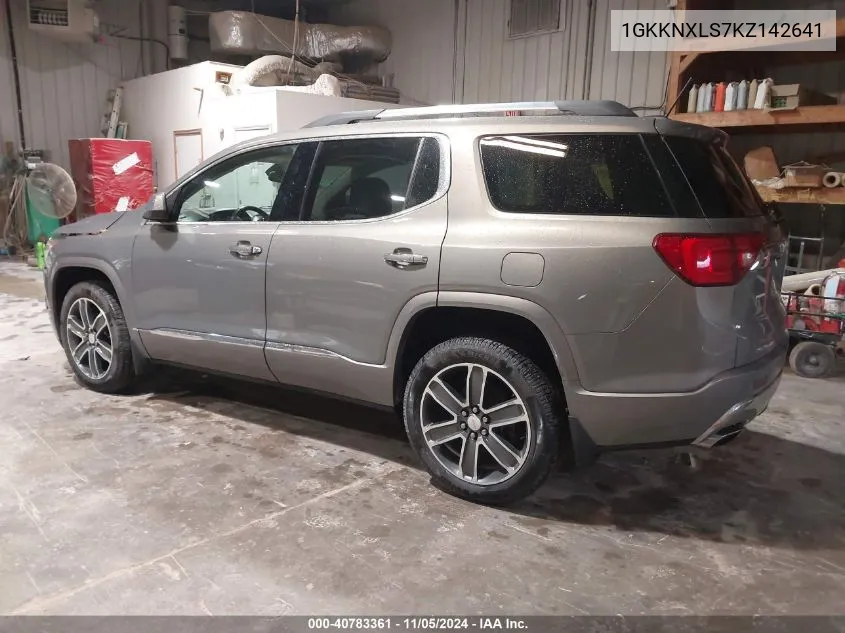 1GKKNXLS7KZ142641 2019 GMC Acadia Denali