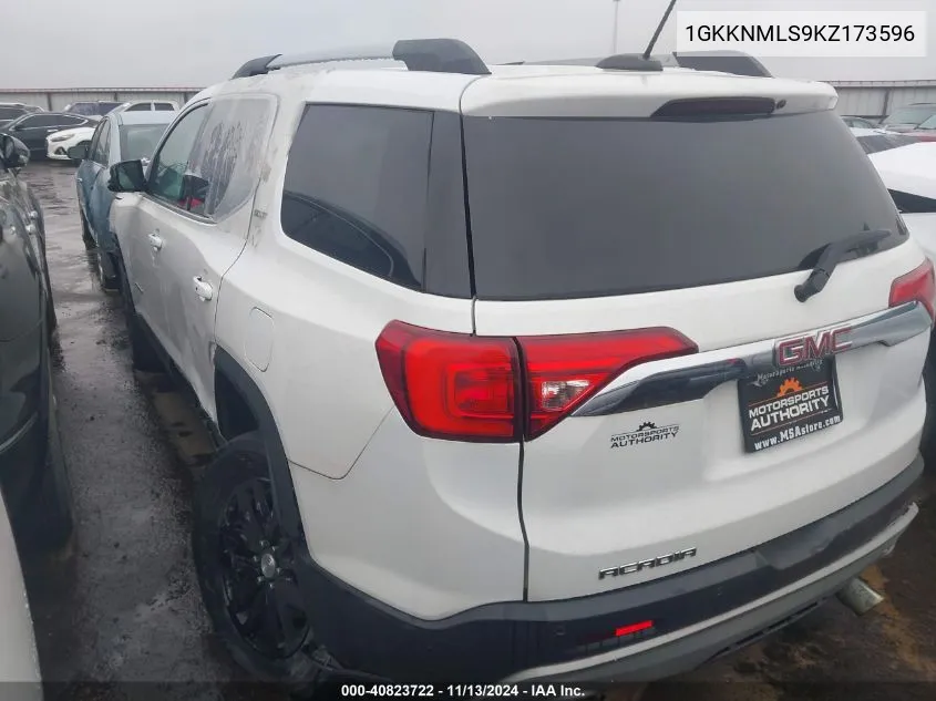 2019 GMC Acadia Slt-1 VIN: 1GKKNMLS9KZ173596 Lot: 40823722