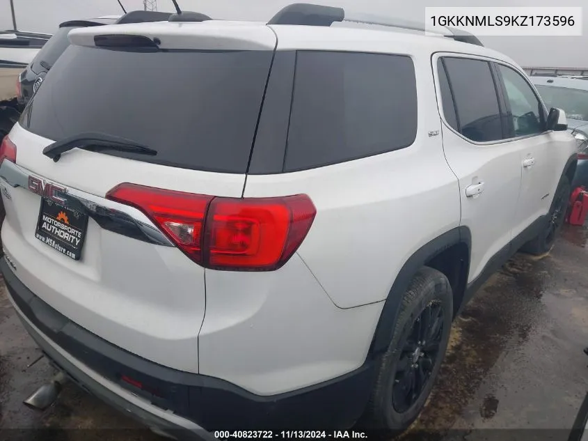 2019 GMC Acadia Slt-1 VIN: 1GKKNMLS9KZ173596 Lot: 40823722