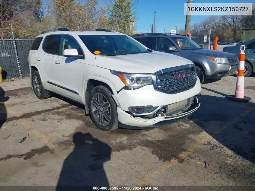 2019 GMC Acadia Denali VIN: 1GKKNXLS2KZ150727 Lot: 40852595