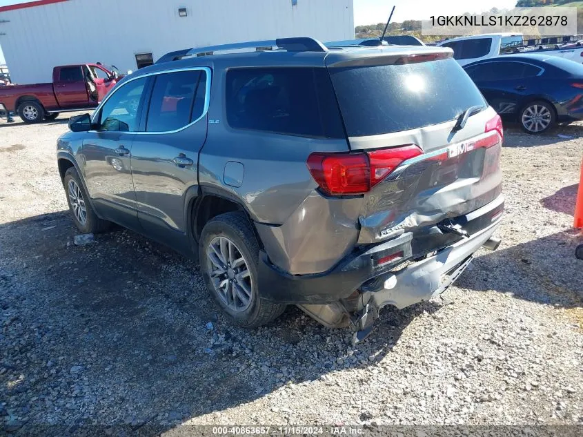 2019 GMC Acadia Sle-2 VIN: 1GKKNLLS1KZ262878 Lot: 40863657