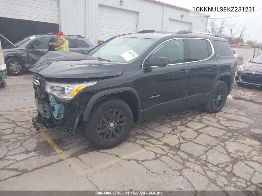 2019 GMC Acadia Slt-1 VIN: 1GKKNULS8KZ231231 Lot: 40869735