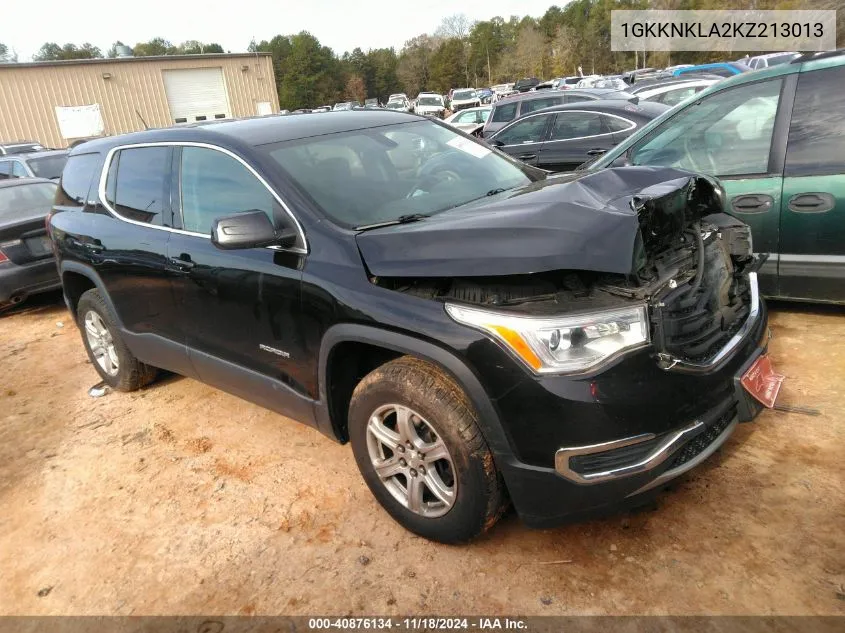 2019 GMC Acadia Sle VIN: 1GKKNKLA2KZ213013 Lot: 40876134