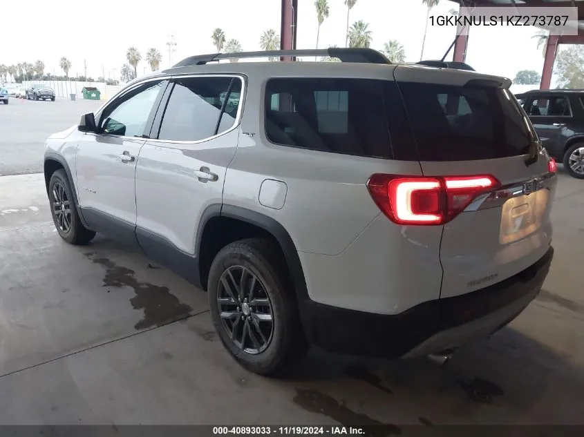 2019 GMC Acadia Slt-1 VIN: 1GKKNULS1KZ273787 Lot: 40893033