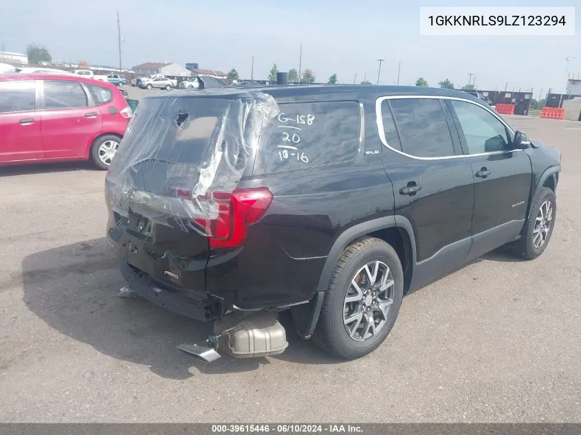 2020 GMC Acadia Fwd Sle VIN: 1GKKNRLS9LZ123294 Lot: 39615446