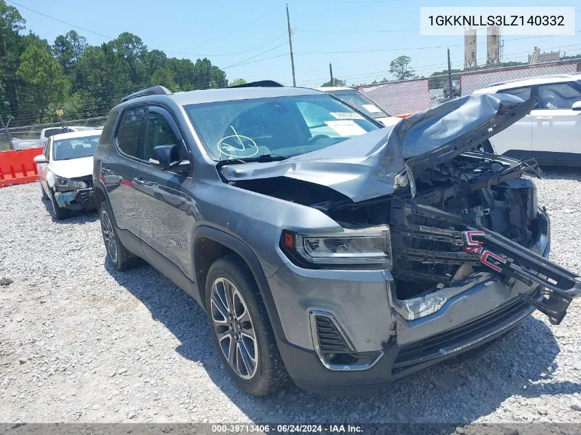 2020 GMC Acadia Awd At4 VIN: 1GKKNLLS3LZ140332 Lot: 39713406