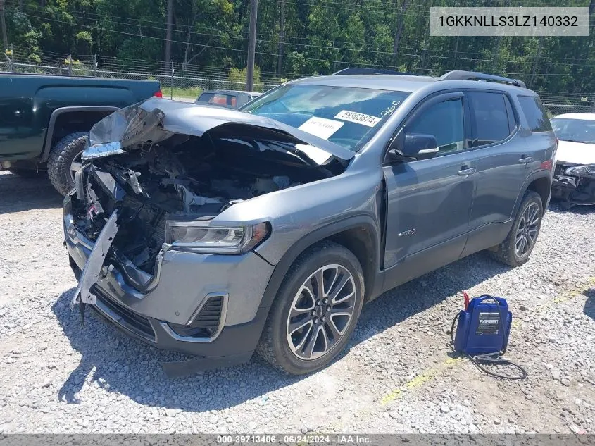 2020 GMC Acadia Awd At4 VIN: 1GKKNLLS3LZ140332 Lot: 39713406