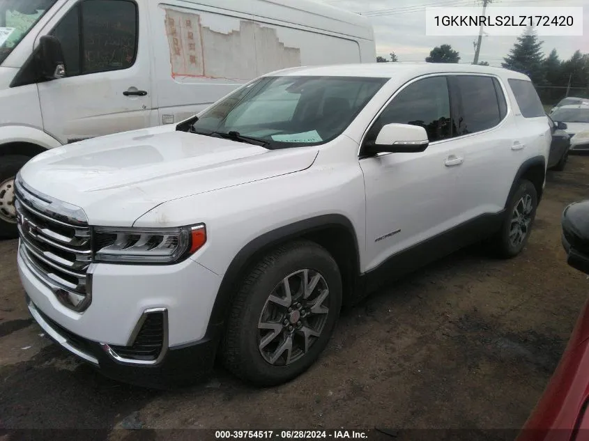 2020 GMC Acadia Fwd Sle VIN: 1GKKNRLS2LZ172420 Lot: 39754517