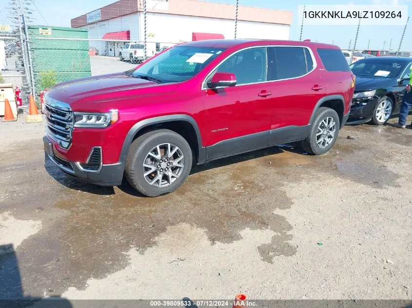 2020 GMC Acadia Fwd Sle VIN: 1GKKNKLA9LZ109264 Lot: 39809533