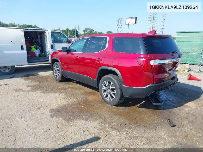 2020 GMC Acadia Fwd Sle VIN: 1GKKNKLA9LZ109264 Lot: 39809533