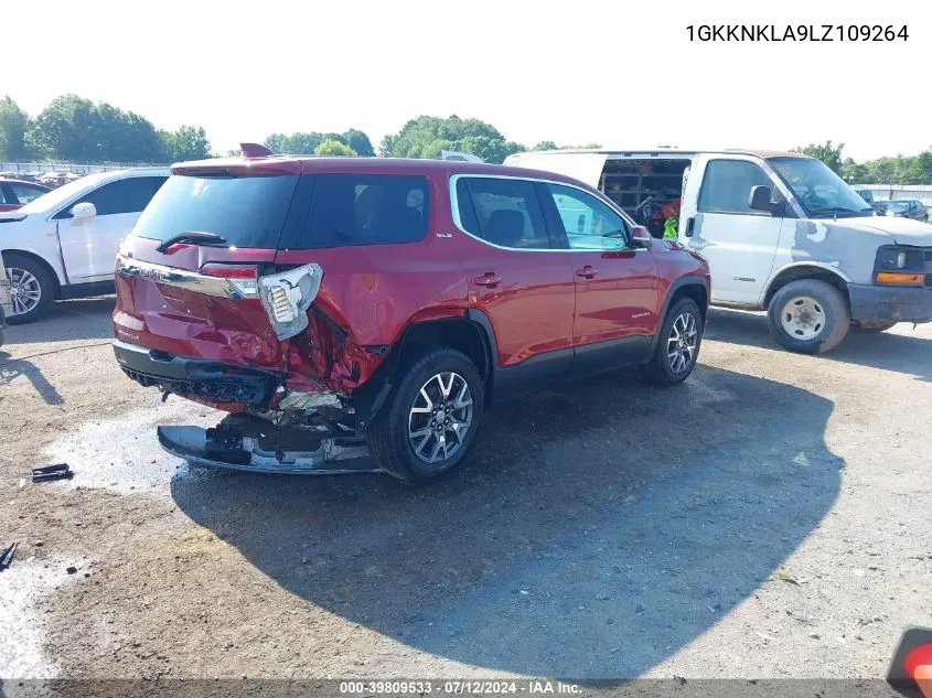 2020 GMC Acadia Fwd Sle VIN: 1GKKNKLA9LZ109264 Lot: 39809533