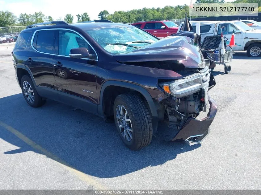 2020 GMC Acadia Fwd Sle VIN: 1GKKNKLS2LZ177740 Lot: 39827026