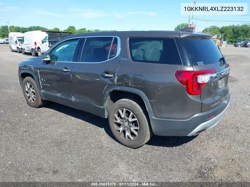 1GKKNRL4XLZ223132 2020 GMC Acadia Fwd Sle