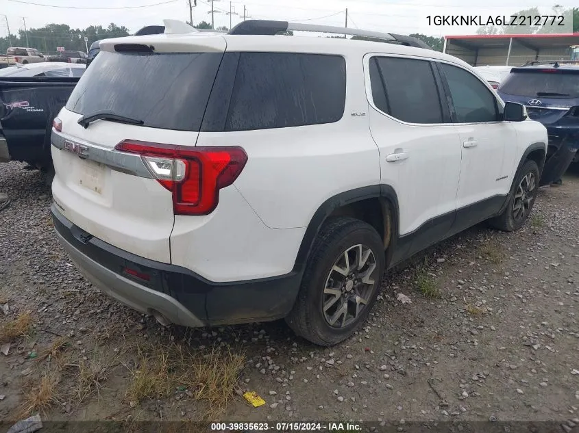 2020 GMC Acadia Fwd Sle VIN: 1GKKNKLA6LZ212772 Lot: 39835623