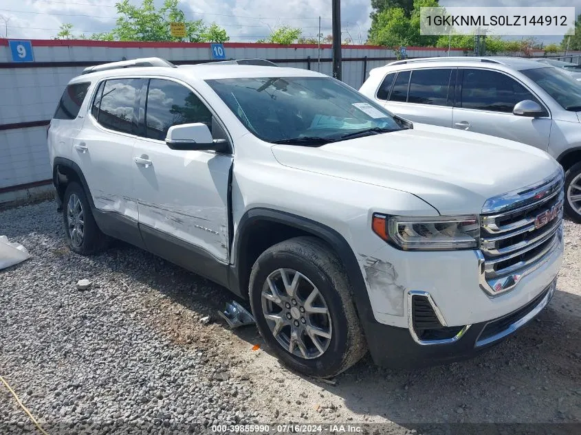 2020 GMC Acadia Fwd Slt VIN: 1GKKNMLS0LZ144912 Lot: 39855990