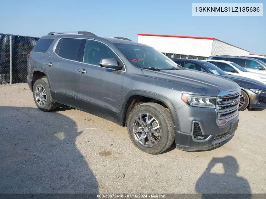 1GKKNMLS1LZ135636 2020 GMC Acadia Fwd Slt